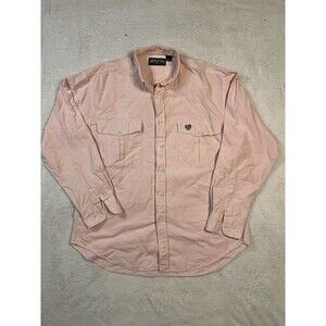Vintage American Eagle Outfitters Shirt Mens M Pink Monogram Crest Made In USA
